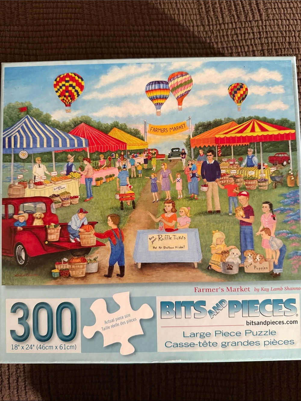 Bits and Pieces 300-Piece “Farmers Market” Puzzle - Colorful Market Scene